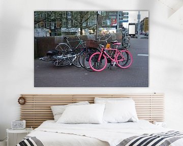 roze fiets van René van Beeten