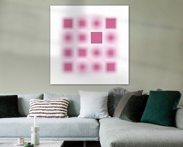 Gefocuste serie vierkanten roze van Jörg Hausmann