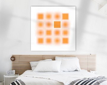 Fokussiert Serie Quadrate orange von Jörg Hausmann