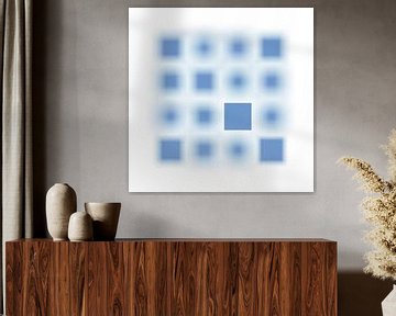 Fokussiert Serie Quadrate hellblau von Jörg Hausmann