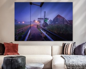 Windmills on the Zaanse Schans early in the morning by Albert Dros