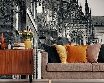 In den Boerenmouw Den Bosch, with a view of Sint Jan by Den Bosch aan de Muur