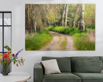 Waldweg auf dem Landgut Matthemburgh in Bergen op Zoom (Kunst) von Art by Jeronimo