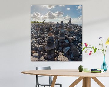 Mirador Stone Pebble Beach, Pebble Towers, Costa Adeje, Tenrife Canary Islands, Spain by Rene van der Meer