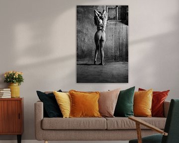 Sehr hübsche nackte Frau mit Seilen im Bdsm-Bondage-Stil gefesselt #0702 von william langeveld