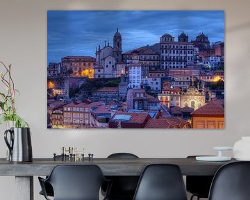 Altstadt  bei Abenddämmerung, Porto, Distrikt Porto, Portugal, Europa