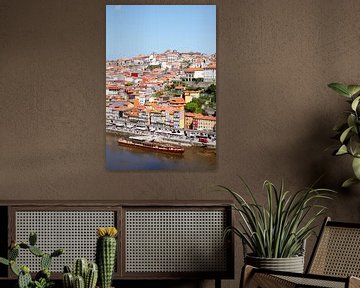 Gezicht op de oude stad van Ribeira, Porto, district Porto, Portugal, Europa van Torsten Krüger