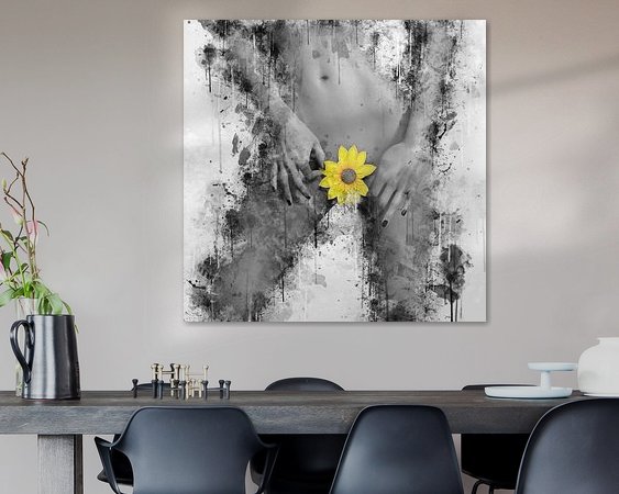 Voorbeeld van het werk in een kamer