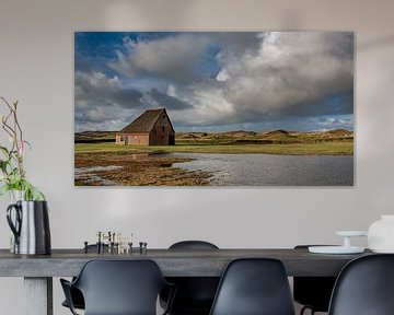 Texel boerderij met hollandse lucht (panorama) van Erik van 't Hof