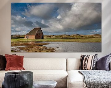 Texel boerderij met hollandse lucht (panorama)