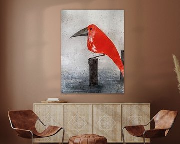 Rode Vogel van Christine Nöhmeier