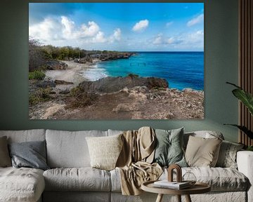 Rock beach in Curacao by Joke Van Eeghem