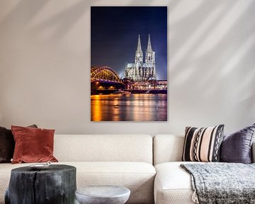 Cologne Cathedral at night by Günter Albers