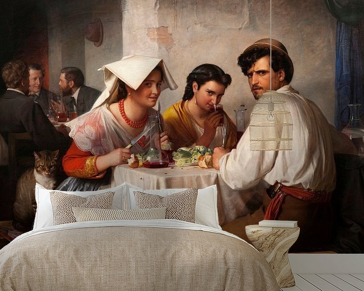 Voorbeeld van het werk in een kamer