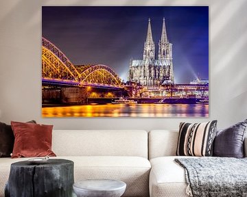 Cologne Cathedral at night by Günter Albers