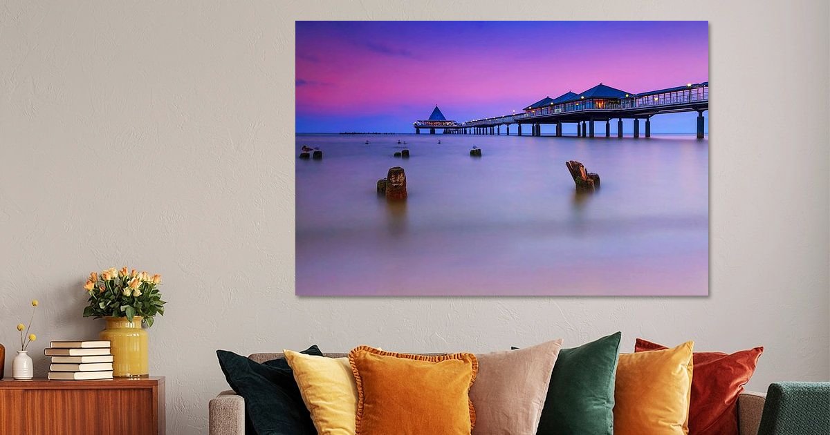 Murale 3D Autocollante Sinsin - Pont Vue Sur Lac (H412) - Décor Removable