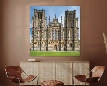 Kathedraal van Wells, Somerset, Engeland van Henk Meijer Photography
