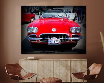 Red Corvette von Nicky`s Prints