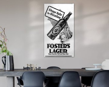 Publicité pour la bière de Foster Lager de 1932 sur Atelier Liesjes