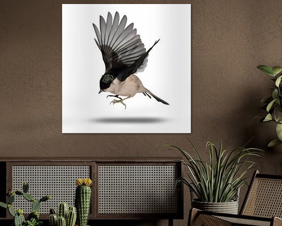 Voorbeeld van het werk in een kamer