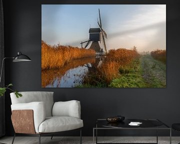 Windmill in the Alblasserwaard by Cor de Bruijn