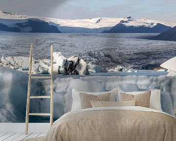 IJsland, uitzicht op gletsjer