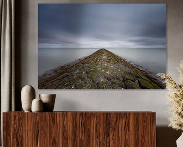 A breakwater on the island of Terschelling in the Wadden Sea! by Peter Haastrecht, van