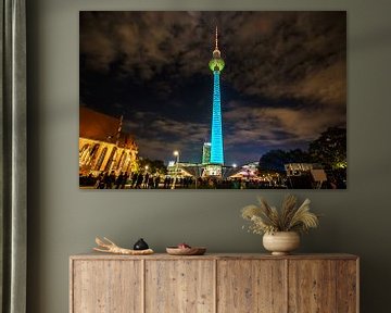 The Berlin television tower in a special light