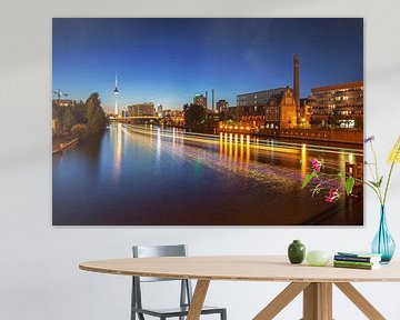 Berlin skyline on the Spree with television tower by Frank Herrmann
