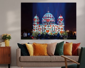 Berlin Cathedral in a special light with hearts