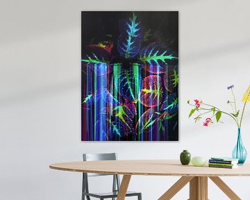 Tropische Neon-Blätter I von The Art Kroep