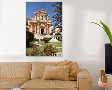 Barokke kerk van San Domenico, Noto, UNESO werelderfgoed, Vale di Noto, provincie Syracuse, Sicilië,