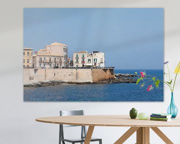 Uferpromenade , Ortygia, Ortigia, UNESCO Weltkulturerbe, Syrakus, Sizilien, Italien, Europa