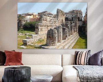 Tempio di Apollo, Apollo Tempel in de Oude Stad, Ortygia, Ortigia, UNESCO werelderfgoed, Syracuse, S