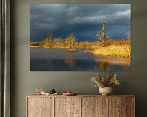 Voorbeeld van het werk in een kamer