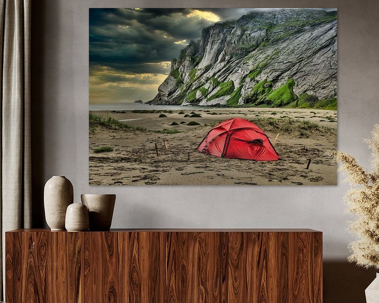 Voorbeeld van het werk in een kamer