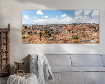 Ein Panorama der Stadt Lissabon in Portugal