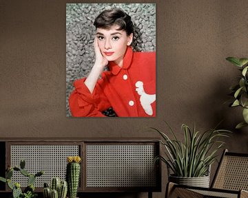 Audrey Hepburn in de film 'Sabrina'... van Bridgeman Images
