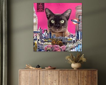 Urban cat, 2015, (mixed media) van Anne Storno