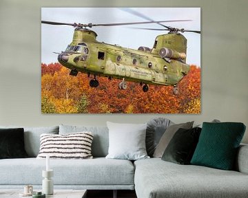 Chinook transporthelikopter met herfst kleuren van Jimmy van Drunen