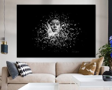 Hands and faces photo poster or wall or wall decoration art