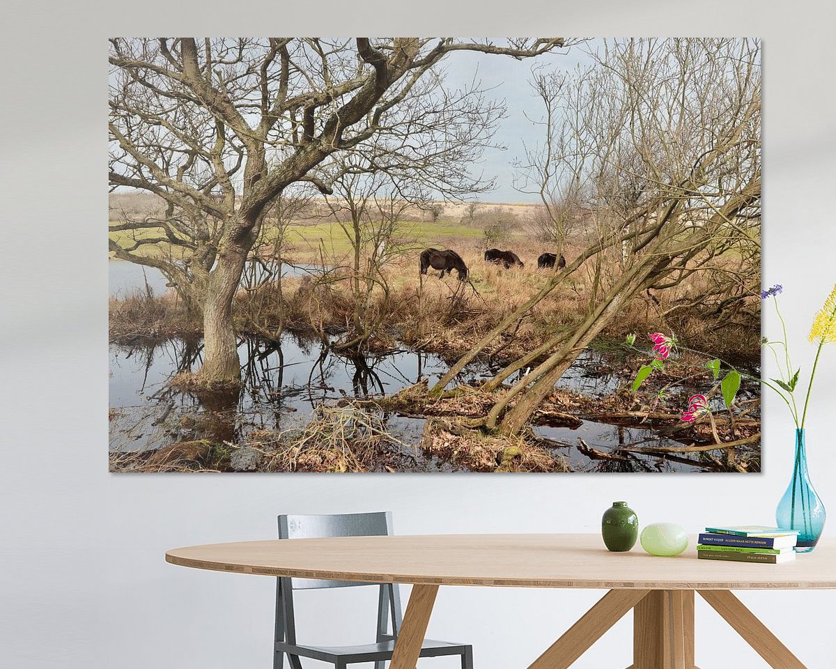 Voorbeeld van het werk in een kamer