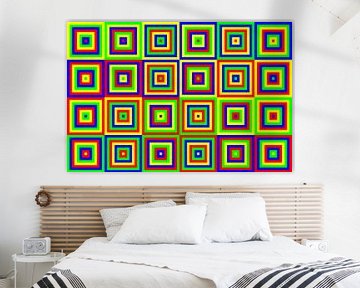 6 permutations each with center red, green, blue and yellow | ID=15 | V=09 by Gerhard Haberern