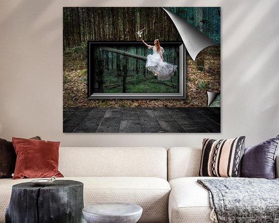 Voorbeeld van het werk in een kamer