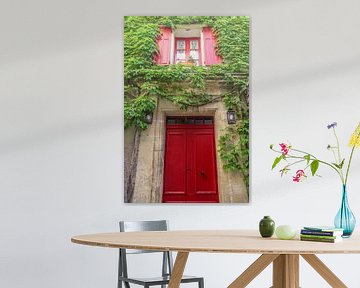 Red house entrance in Provence by Christian Müringer