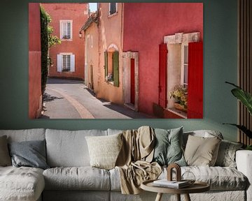 Ochre coloured houses in Roussillon, Provence by Christian Müringer