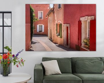 Okergekleurde huizen in de Roussillon, Provence van Christian Müringer