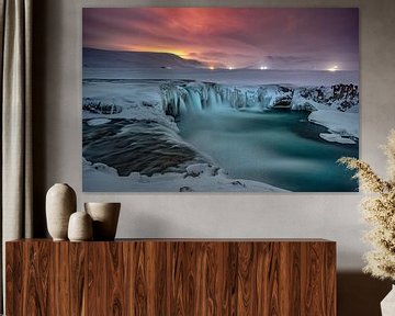 Waterval Godafoss IJsland van Mario Calma