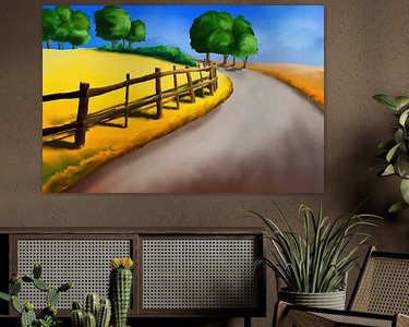 Voorbeeld van het werk in een kamer
