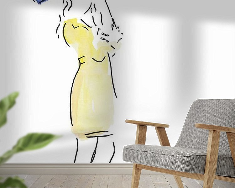 Voorbeeld van het werk in een kamer